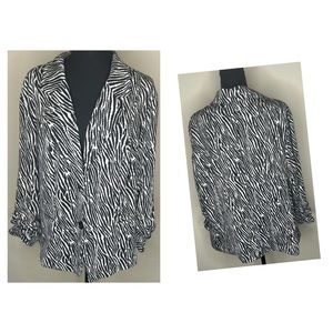 Cato Jackets & Coats Plus Size Zebra Blazer